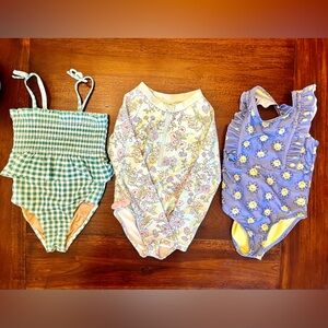 Bundle Deal x3 Swim Bathing Suits Cat & Jack Carter’s  Old Navy (4T)